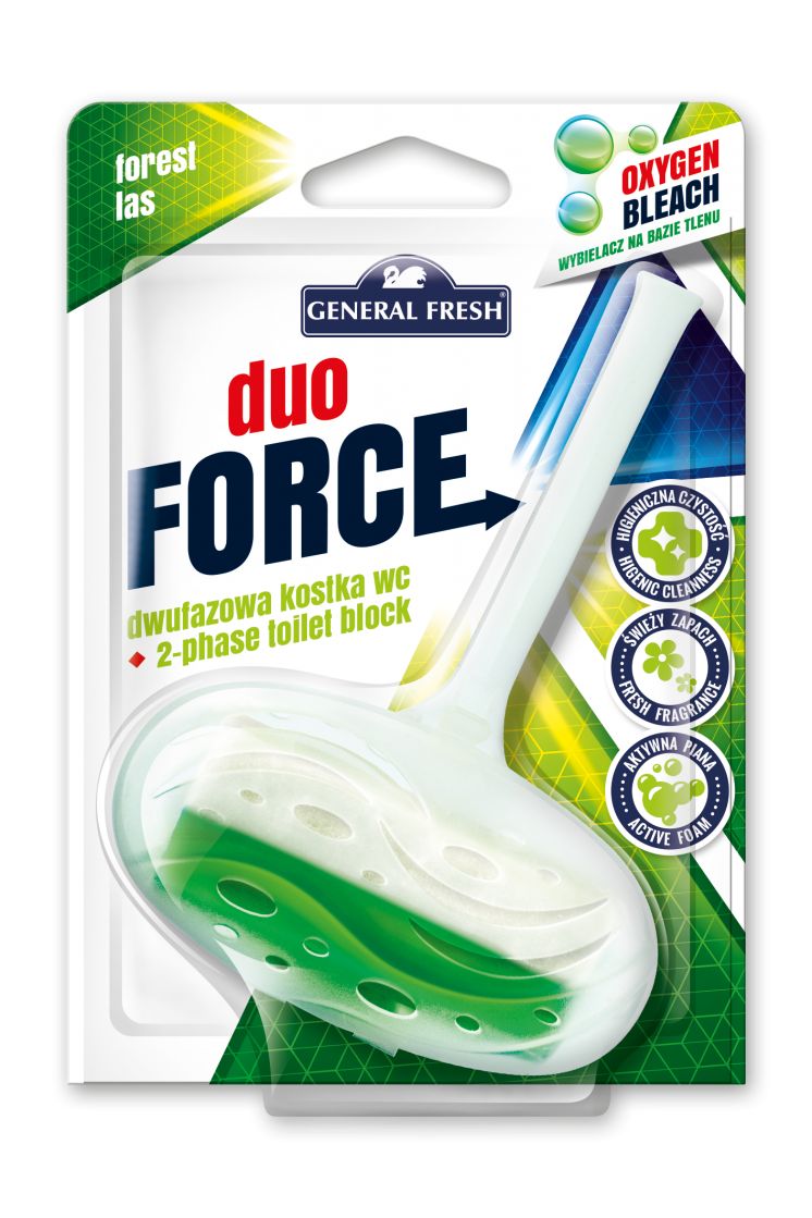 Kostka do WC GENERAL FRESH DUO FORCE dwufazowa zawieszka 40g LAS