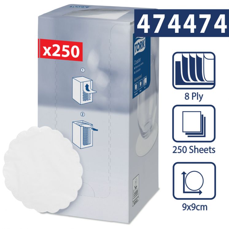 ROZETKA OKRĄGŁA TORK BIAŁA 9X9CM A'250 474474