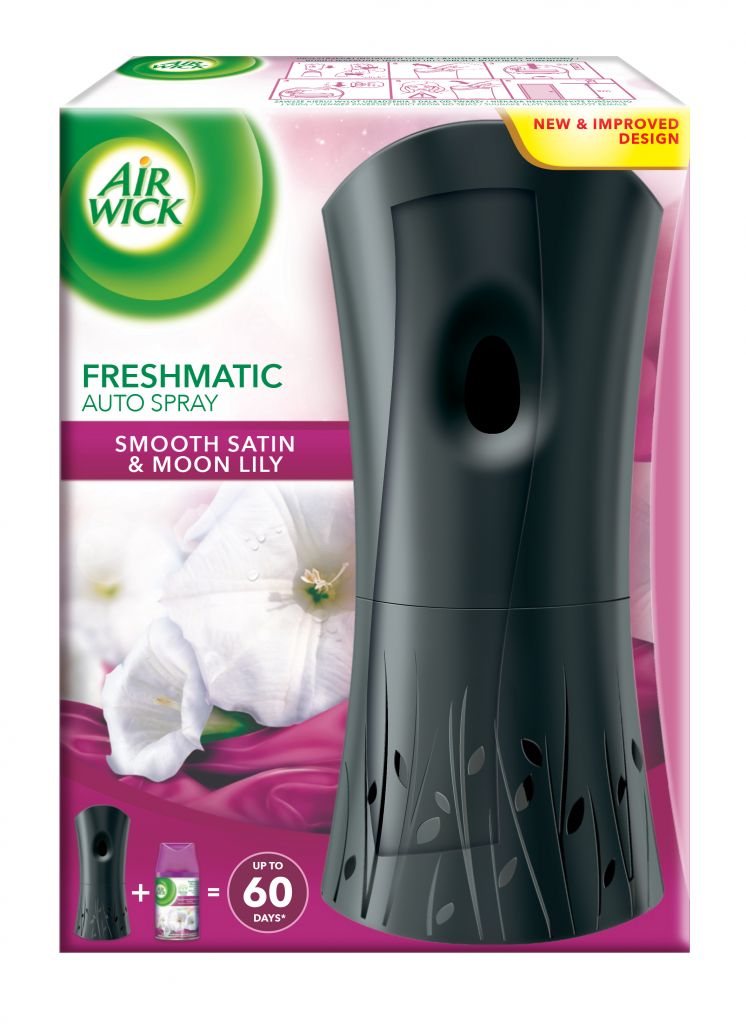 Odświeżacz powietrza AIR WICK Freshmatic iMOTION Księżycowa Lilia SATYNA 250 ml Komplet