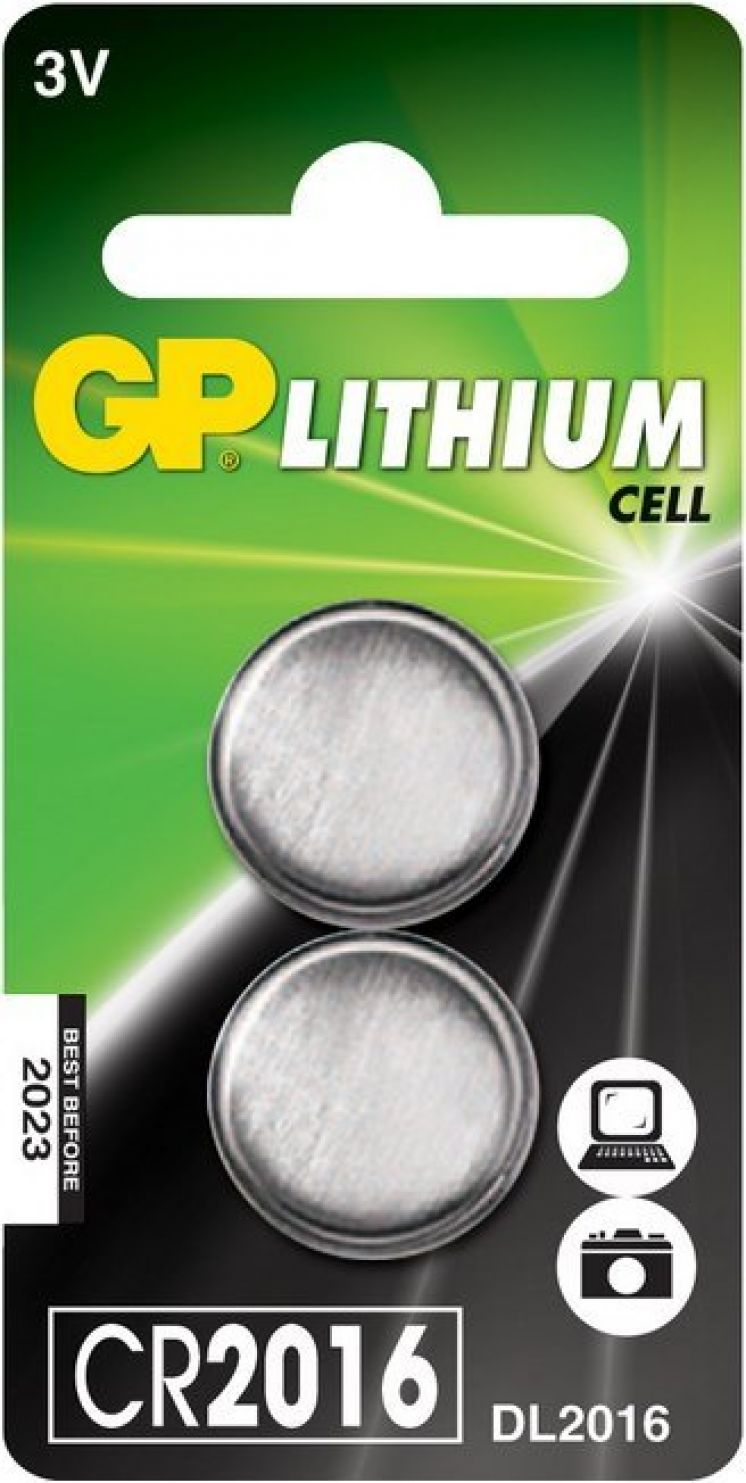Bateria litowa GP  CR2016-U2  3.0V GPPBL2016082