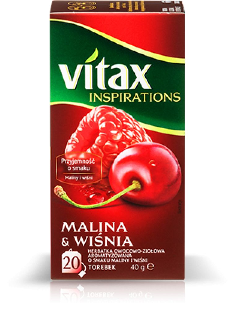 HERBATA VITAX INSPIRATIONS MALINA&amp;WIŚNIA 20TB