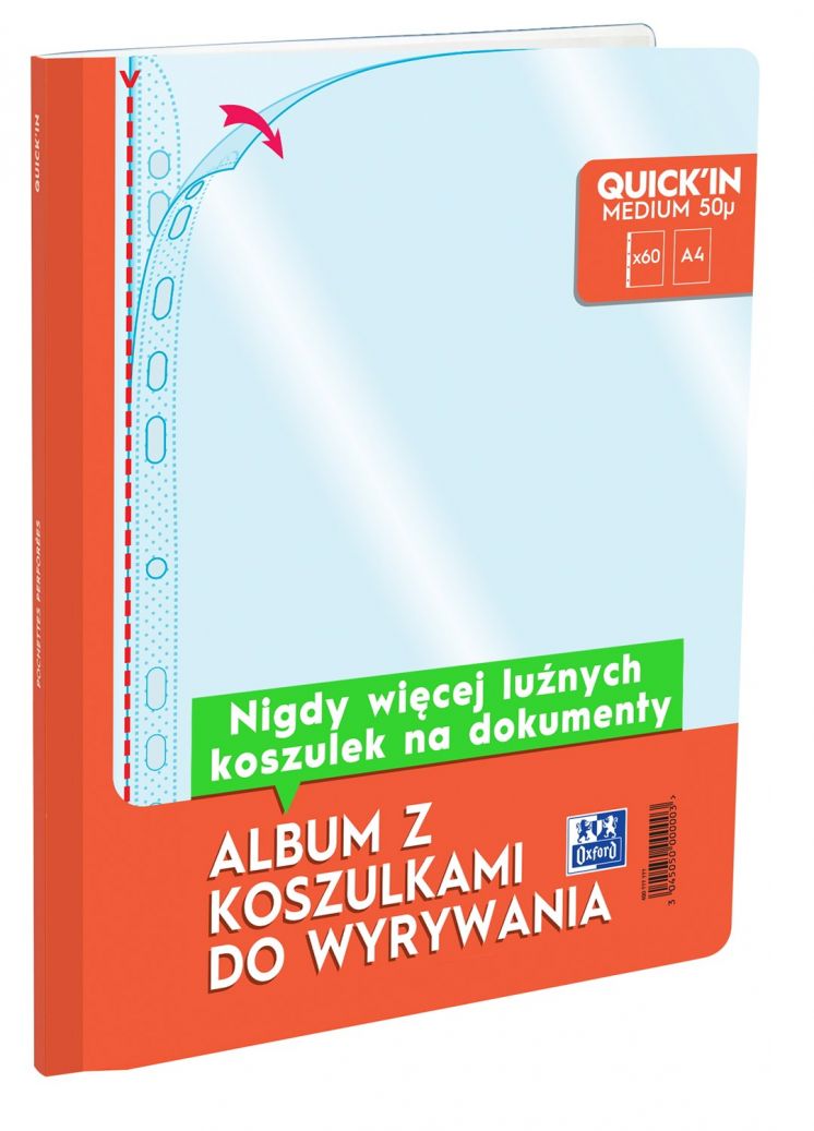 Album OXFORD z koszulkami krystalicznymi do wyrywania A4 60k 50mic 400136890