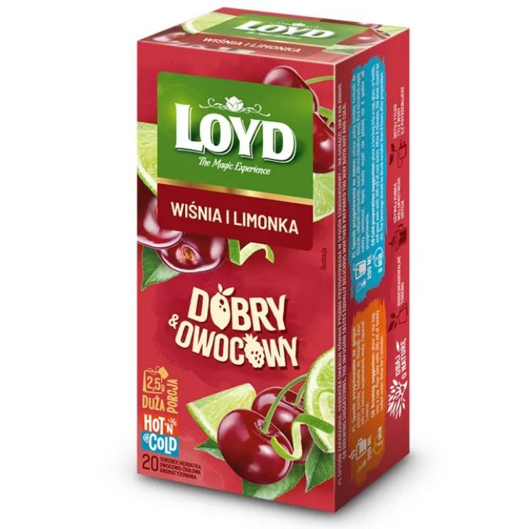 HERBATA LOYD OWOCOWA WIŚNIA LIMONKA 20TB