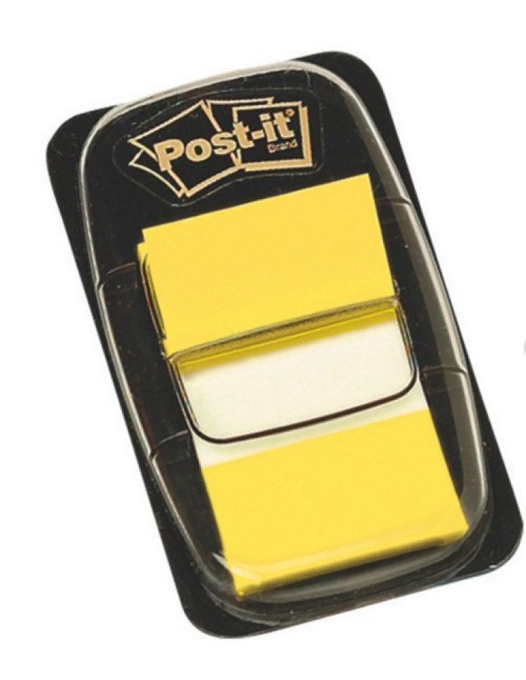 Zakładki indeksujące POST-IT® PP, 25x43mm, 50 kart., żółte