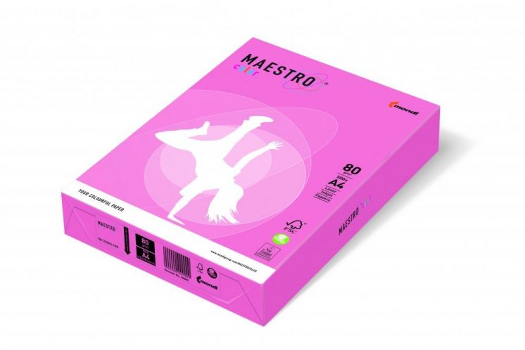 Papier kolorowy MAESTRO COLOR A4 80G Neonowy różowy