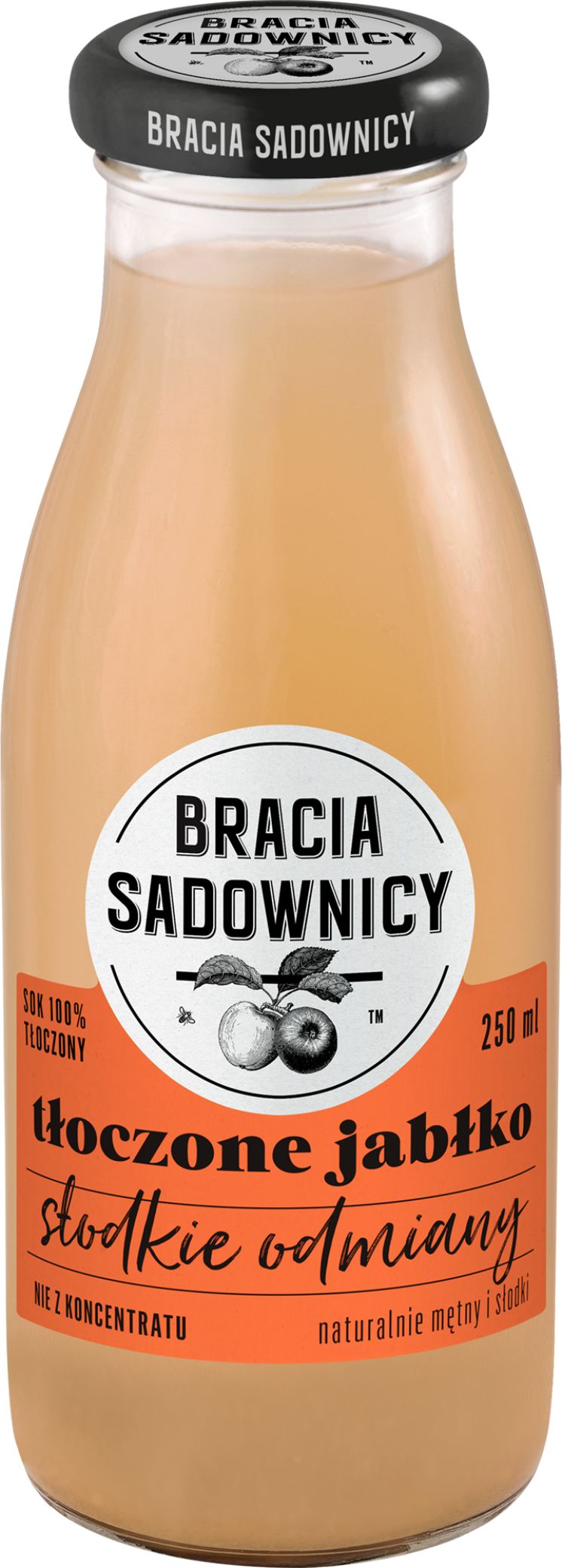 SOK TŁOCZONE JABŁKO SŁODKIE ODMIANY BRACIA SADOWNICY 250ML /8/