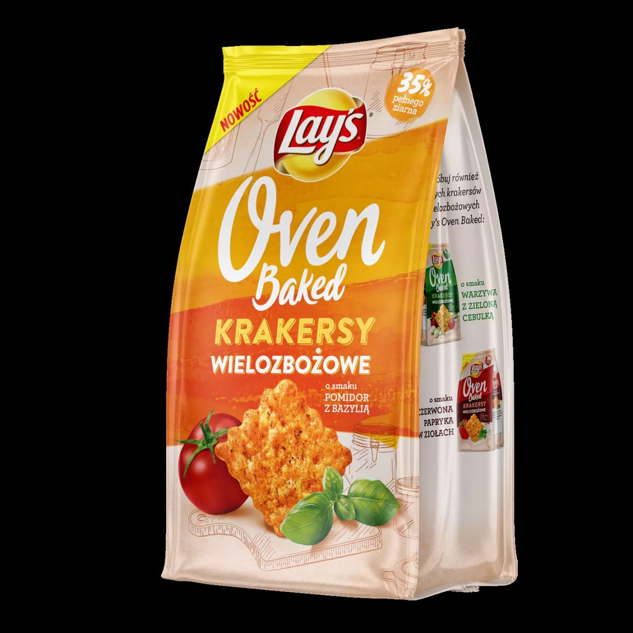 Krakersy wielozbożowe Lay’s Oven Baked pomidor z bazylią 80g