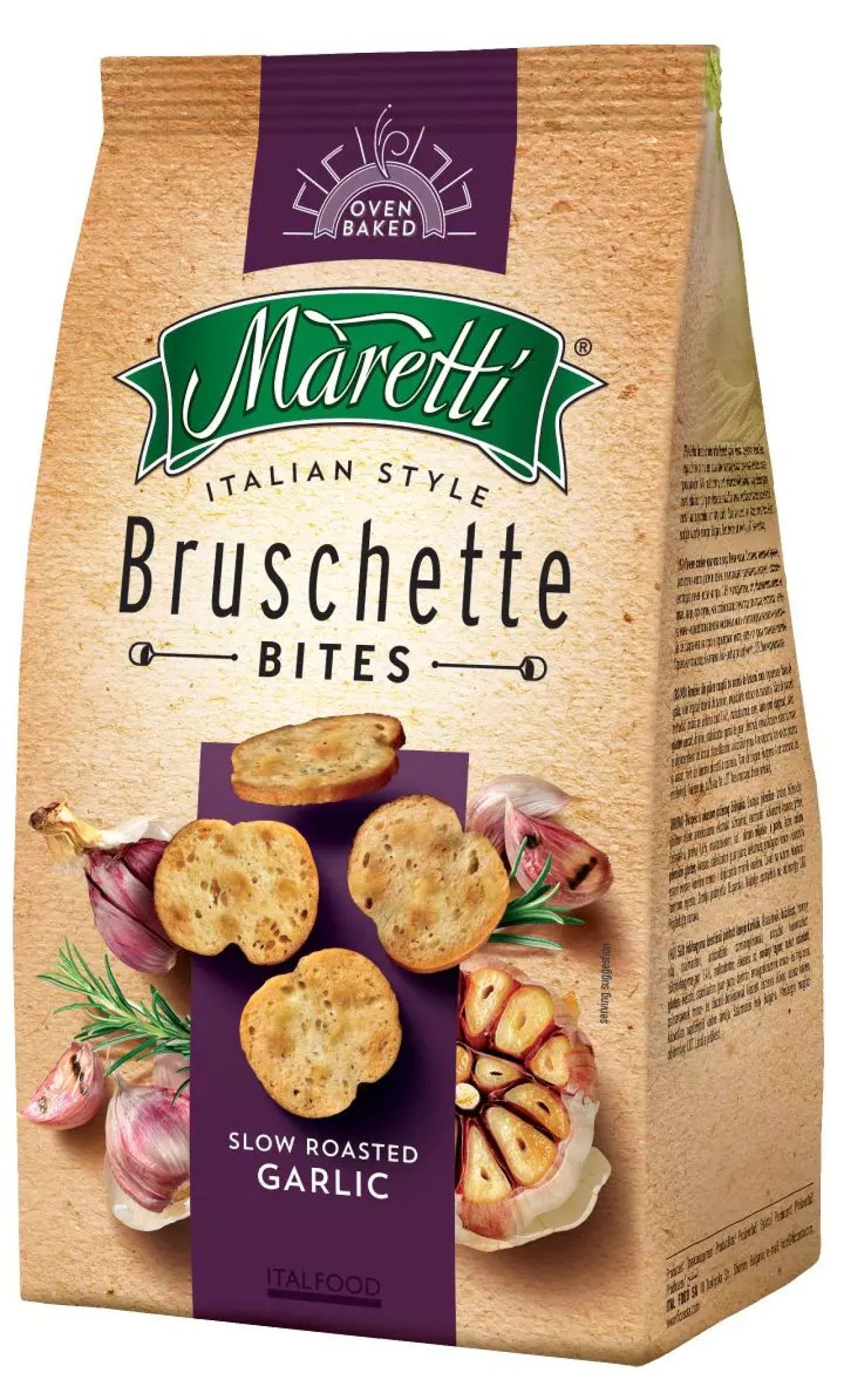 CHIPSY CHLEBOWE BRUSCHETTE MARETTI PIECZONY CZOSNEK 70G