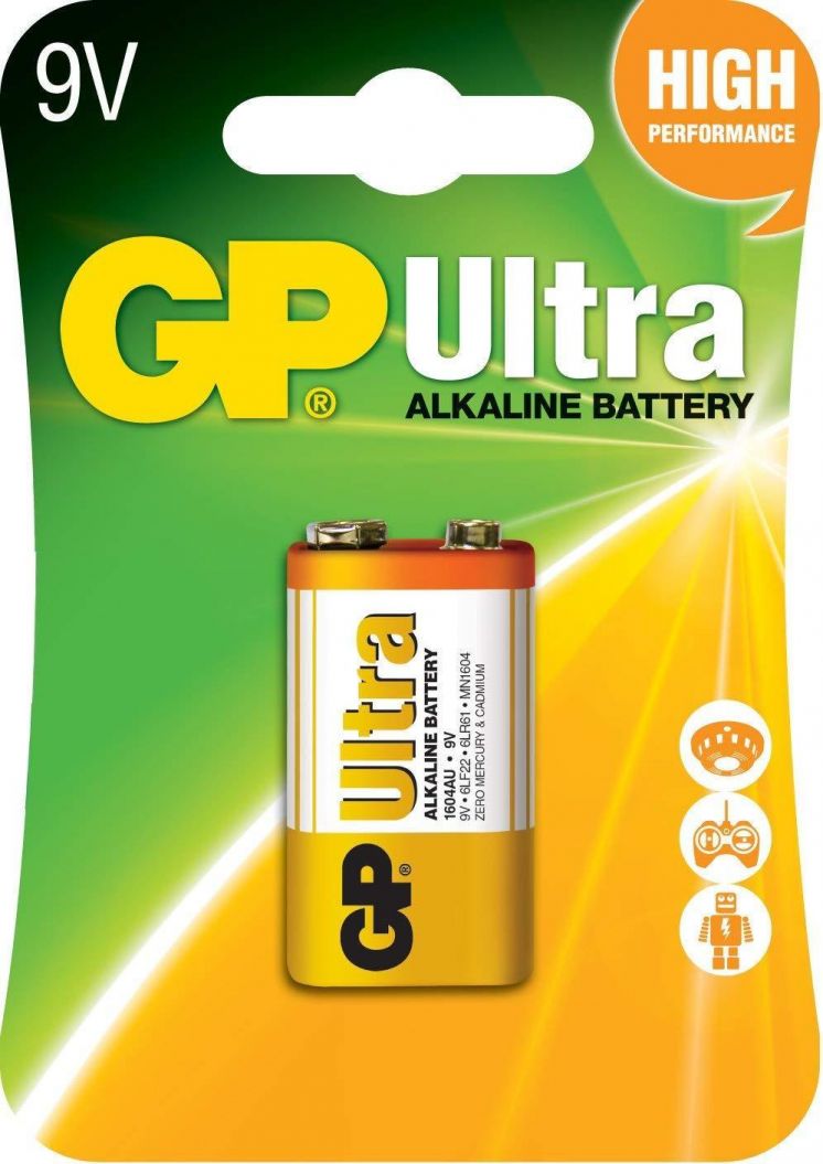 Bateria alkaliczna GP Ultra; 9V / 6LR61; 9.0V GPPVA9VAU010
