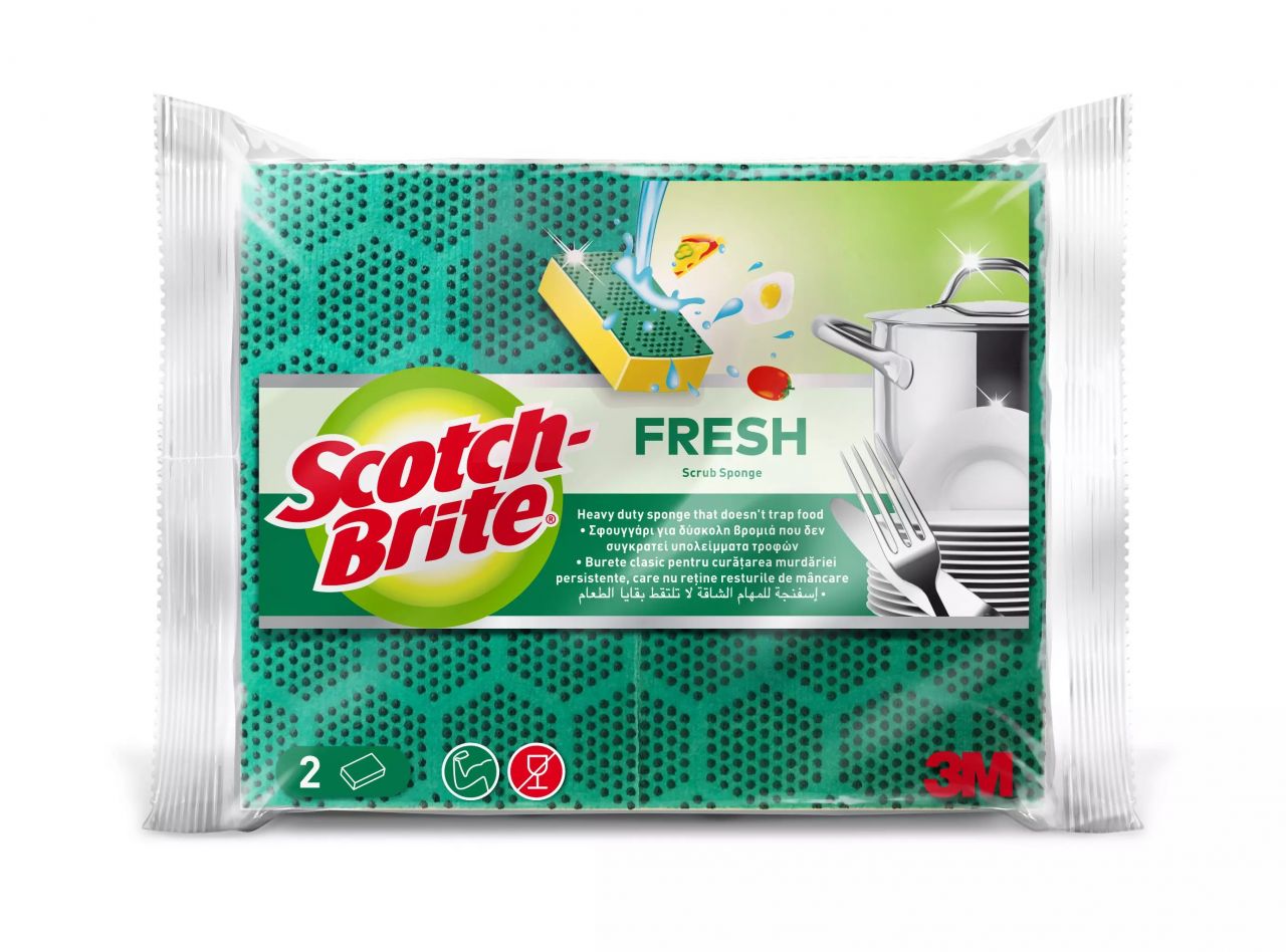 Zmywak kuchenny do trudnych zabrudzeń Scotch-Brite FRESH SCRUB SPONGE /2/