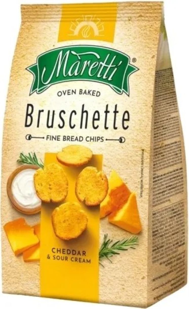 CHIPSY CHLEBOWE BRUSCHETTE MARETTI CHEDDAR 70G
