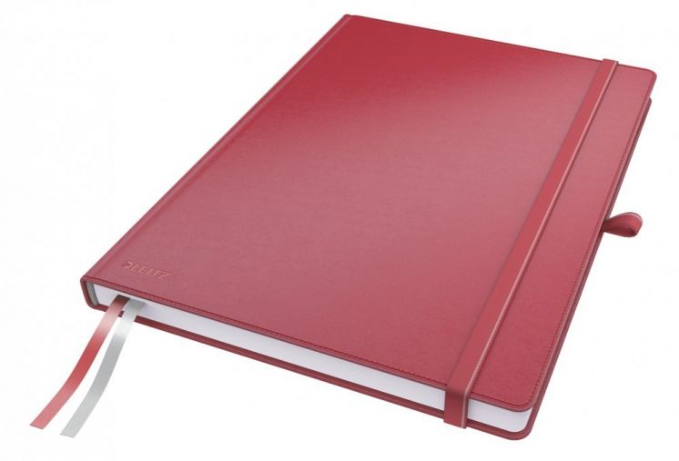 Notatnik LEITZ Complete, A4 80k Czerwony W kratkę