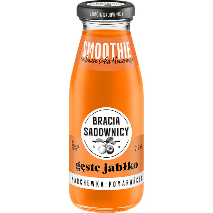 SOK SMOOTHIE GĘSTE JABŁKO MARCHEW POMARAŃCZA BRACIA SADOWNICY 215ML /8/