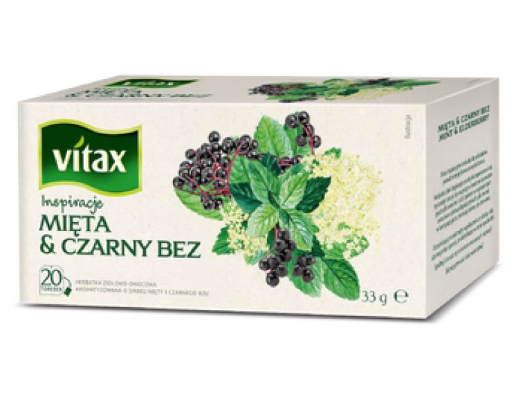 HERBATA VITAX INSPIRATIONS MIĄTA CZARNY BEZ