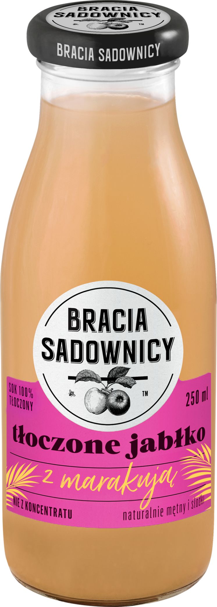 SOK TŁOCZONE JABŁKO Z MARAKUJĄ BRACIA SADOWNICY 250ML /8/