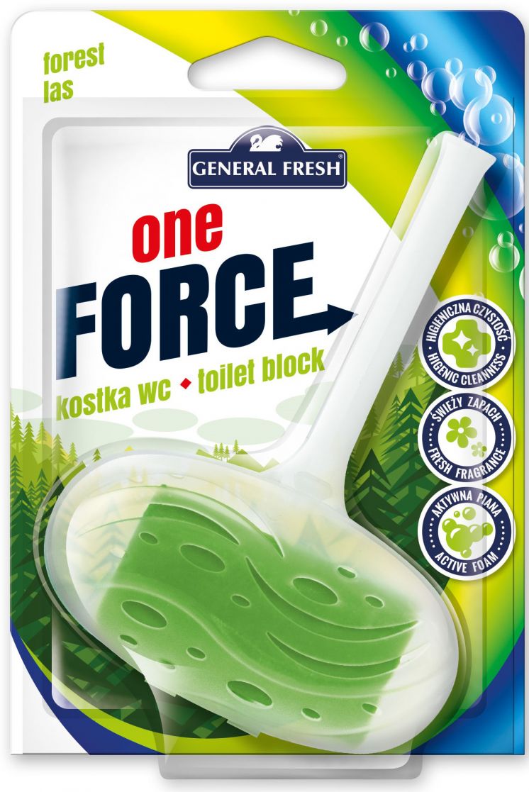 Kostka do WC GENERAL FRESH ONE FORCE zawieszka 40g LAS