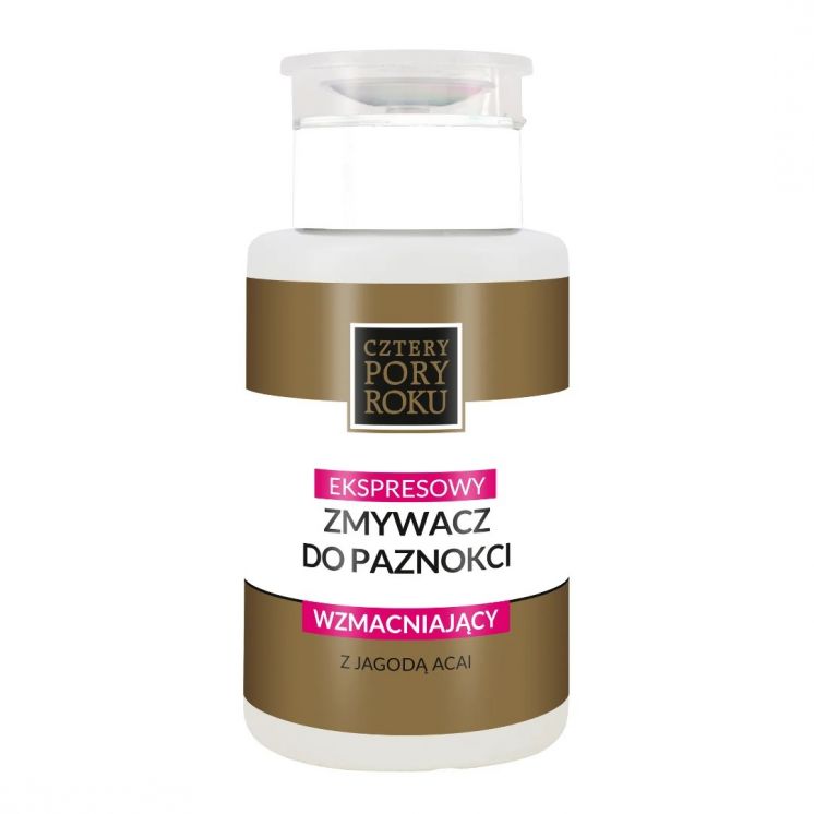 Zmywacz do paznokci Ekspresowy z jagodą acai Wzmacniający 4 Pory Roku 200ml