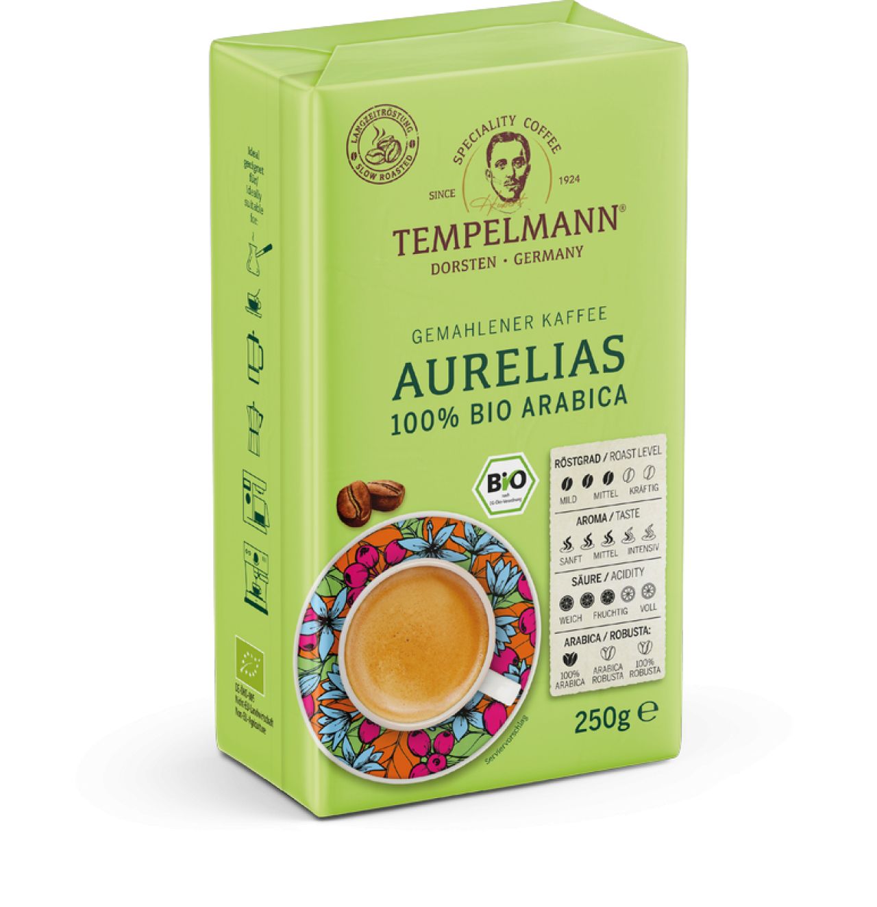 KAWA TEMPELMANN AURELIAS BIO 250g MIELONA