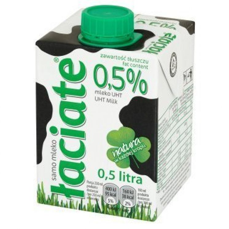 Mleko ŁACIATE UHT 0.5% 0.5L /8/