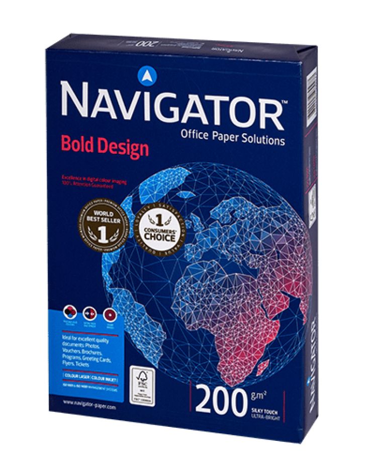 Papier xero NAVIGATOR  Bold Design A4 200G 150 ARK.