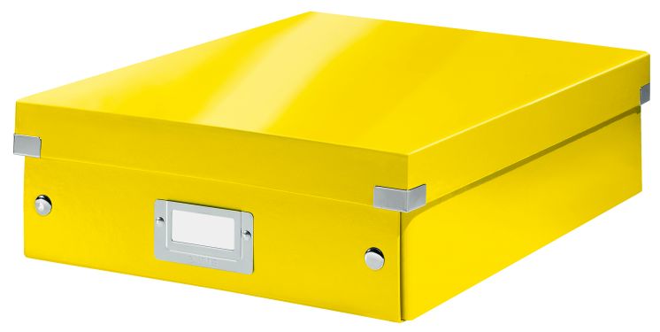 Pudło z przegródkami Leitz C&amp;S, średnie, żółte 60580016