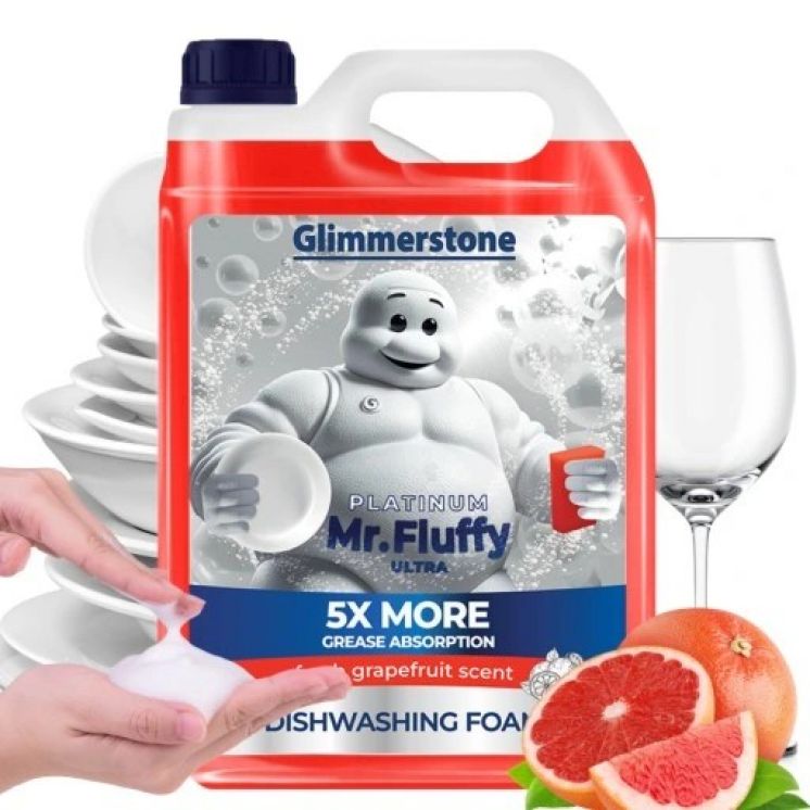 PŁYN DO MYCIA NACZYŃ W PIANCE MR.FLUFFY GREJPFRUTOWY ZAPAS 5L
