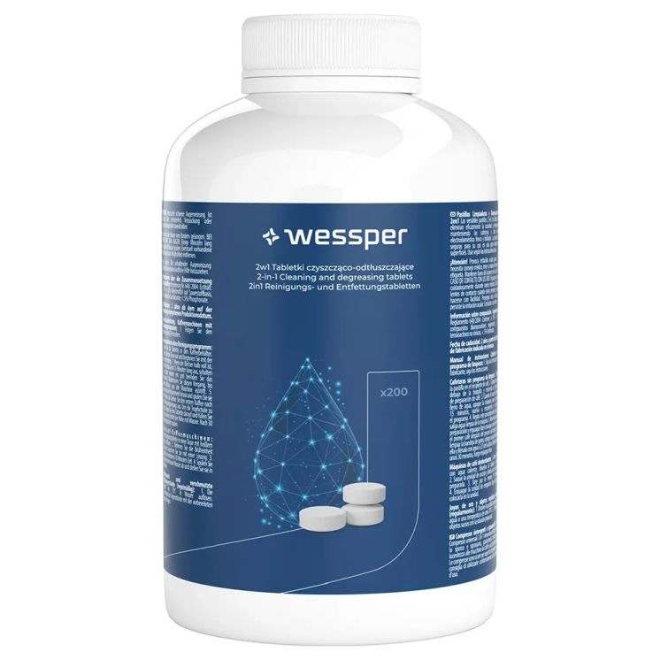 Wessper Tabletki 2w1 czyszcząco-odtłuszczające do ekspresu do kawy 200 szt.