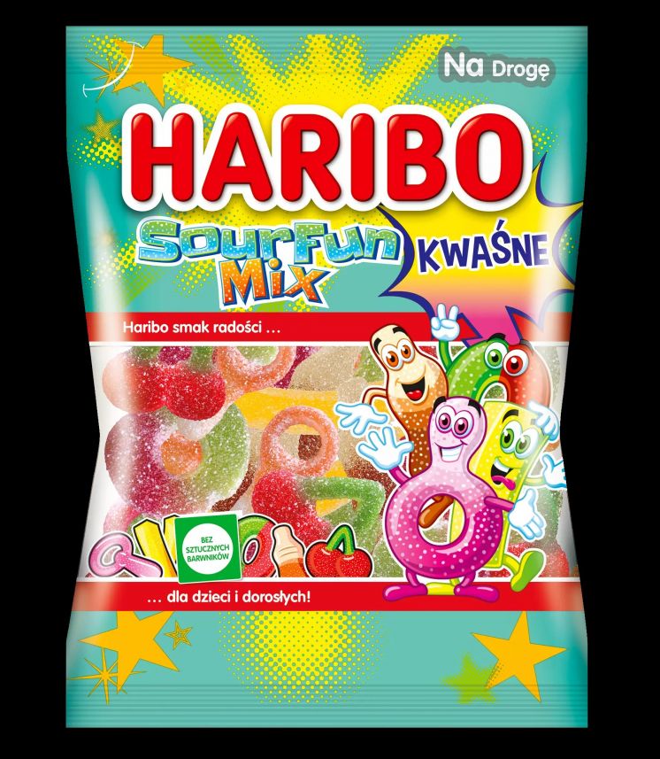 HARIBO ŻELKI SOURFUN MIX KWAŚNE 160G