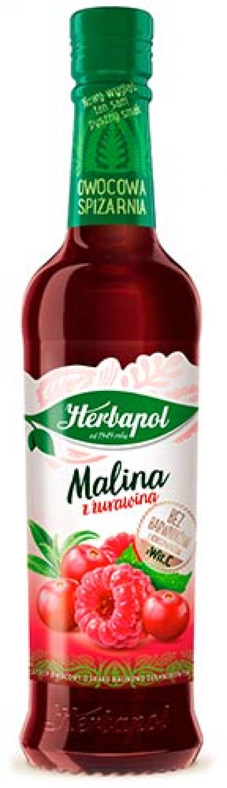 Herbapol Owocowa Spiżarnia Syrop malina-żurawina 420ml