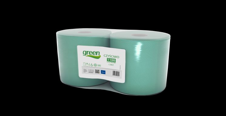 Czyściwo Green ZIELONE 1 warstwa makulatura 250M (op 2szt)
