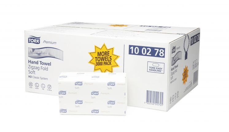 Ręcznik papierowy Tork ZZ Premium Comfort biały 2w celuloza TAD system H3 100278 /3000/