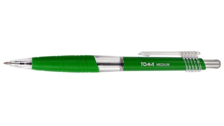 Długopisy automatyczny TOMA MEDIUM 1.0mm zielony