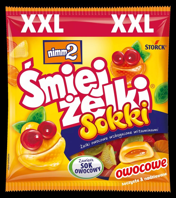 NIMM2 ŚMIEJŻELKI OWOCOWE SOKKI 165G