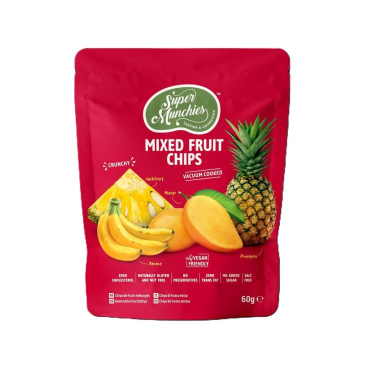 SUPER MUNCHIES CHIPSY OWOCOWA MIESZANKA 60G