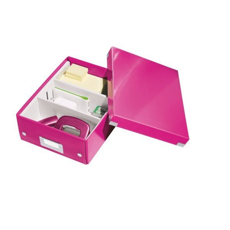 Pudełko z przegródkami Leitz Click &amp; Store, małe Różowe